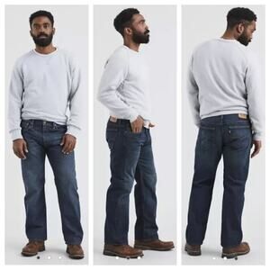 Levi's Men's 569 Loose Straight Fit Jeans Dark Wash Size 44x30